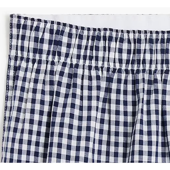 NWT J. Crew Patterned Boxers S Van Buren Gingham Blue Plaid Men's J.Crew BW438 - Picture 2 of 3